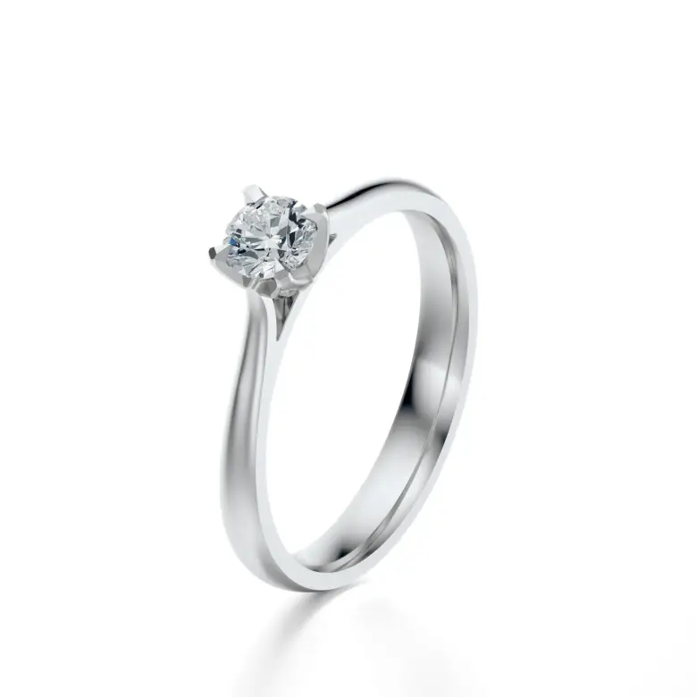 Pierścionek z białego złota z diamentem AJPZ_111